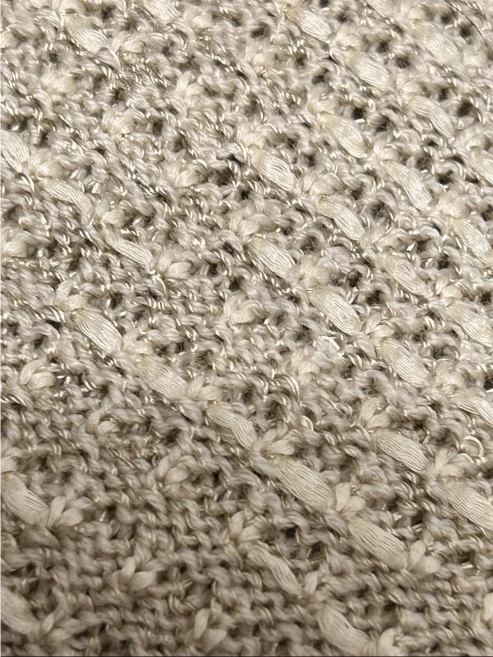 St. John Knits Textured Chunky Knit Sleeveless Sheath Dress in Cream sz 8_8